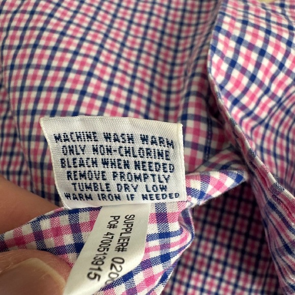 Ralph Lauren Shirt Mens‎ S Pink Blue Gingham Checkered Button Down Preppy Cotton - Picture 9 of 9